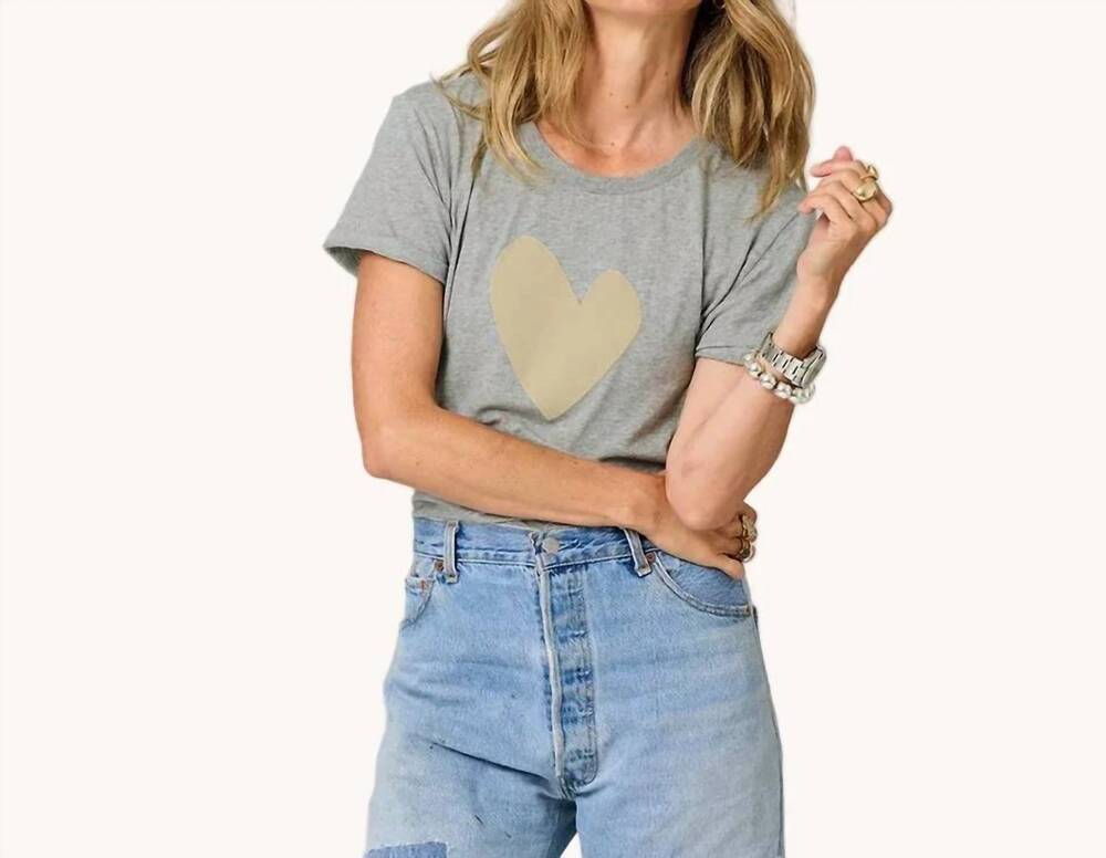 NEW KERRI ROSENTHAL women's suke imperfect heart top in grey